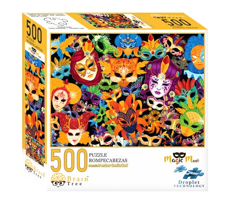 Brain Tree - Magic Mask 500 Piece Puzzles for Adults: With Droplet Technology for Anti Glare & Soft Touch by Brain Tree Games LLC