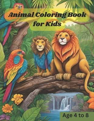 Animal Coloring Book for Kids: 35+ Cute Animal Coloring Book for Kids Ages 4-8 by Pencils, Poppy