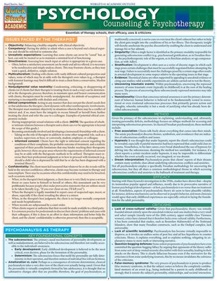 Psychology: Counseling & Psychotherapy by Barcharts Inc
