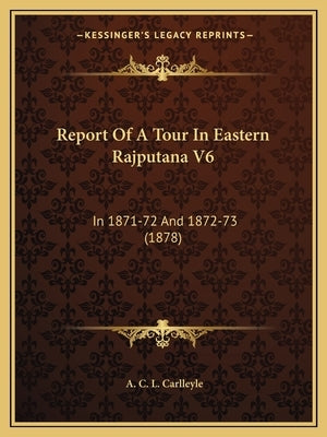 Report Of A Tour In Eastern Rajputana V6: In 1871-72 And 1872-73 (1878) by Carlleyle, A. C. L.