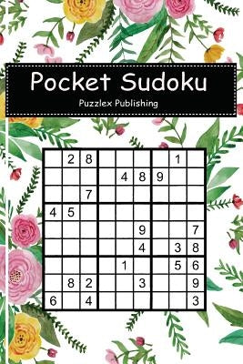 Pocket Sudoku: Easy Sudoku Puzzle Game For Beginers With Alice Seamless Patern Watercolor Cover by Puzzlex Publishing
