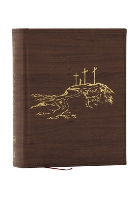 Nkjv, Journal the Word Bible, Large Print: Reflect, Journal or Create Art Next to Your Favorite Verses (Brown Leathersoft Over Board, Red Letter) by Thomas Nelson