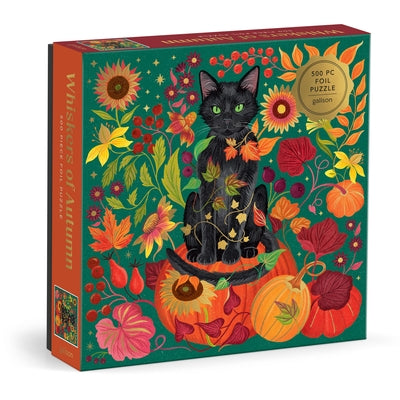 Whiskers of Autumn 500 Piece Foil Puzzle by Galison, Galison