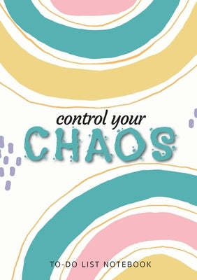 Control Your Chaos To-Do List Notebook: 120 Pages Lined Undated To-Do List Organizer with Priority Lists (Medium A5 - 5.83X8.27 - Blue Abstract) by Blank Classic