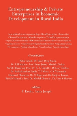 Entrepreneurship & Private Enterprises in Economic Development in Rural India by Joseph, Anita