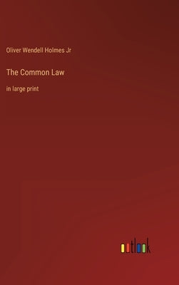 The Common Law: in large print by Holmes, Oliver Wendell, Jr.