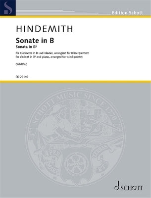 Sonate for Wind Quintet (from Clarinet and Piano) Score and Parts by Hindemith, Paul