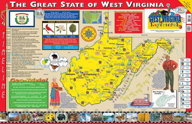 The West Virginia Experience Poster/Map! by Gallopade International