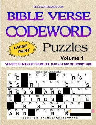 Bible Verse Codeword Puzzles Vol.1: 60 New Bible Verse Codeword Puzzles in Large Print Paperback by Watson, Gary W.