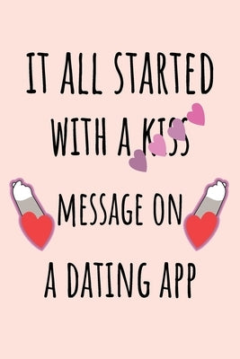 It all started with a Kiss Message on a Dating App: Funny Valentines day gift for her, Cute Valentine's Day gift Ideas For Girlfriend, Wife, Greeting by Lok Love Quotes