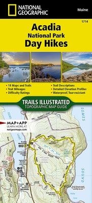 Acadia National Park Day Hikes Map by National Geographic Maps