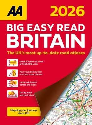 AA Big Easy Read Atlas Britain 2026 Paperback by Publishing, Aa