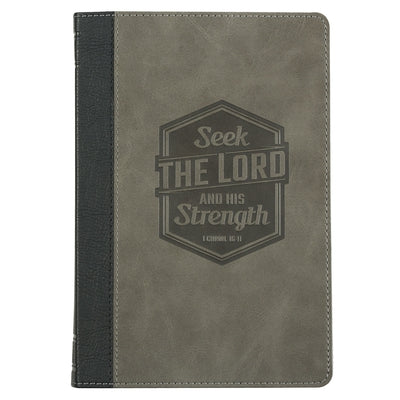 Journal Classic Gray Seek the Lord 1 Chron. 6:11 by Christian Art Gifts
