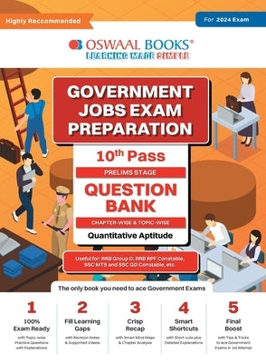 Oswaal Government Exams Question Bank 10th Pass Quantitative Aptitude for 2024 Exam by Oswaal Editorial Board