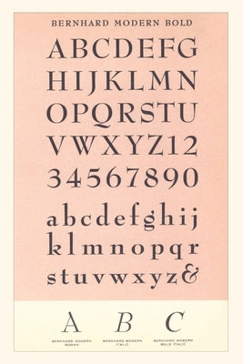 Vintage Journal Font Sample Chart, Bernhard by Found Image Press