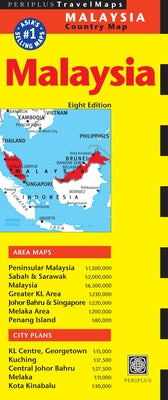 Malaysia Travel Map Eighth Edition by Periplus Editions