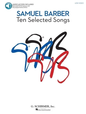 10 Selected Songs: Low Voice Book/Online Audio Pack by Barber, Samuel