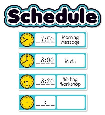 Aqua Oasis Schedule Mini Bulletin Board by Scholastic