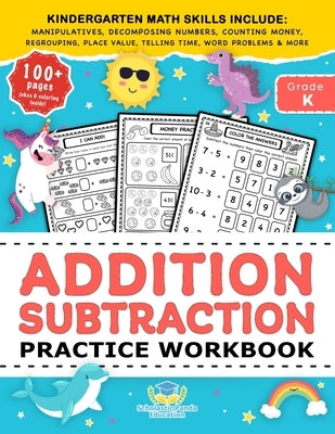 Addition Subtraction Practice Workbook: Kindergarten Math Workbook Age 5-7 Homeschool Kindergarteners and 1st Grade Activities Place Value, Manipulati by Panda Education, Scholastic
