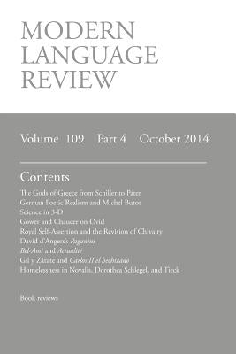 Modern Language Review (109: 4) October 2014 by Conon, D. F.