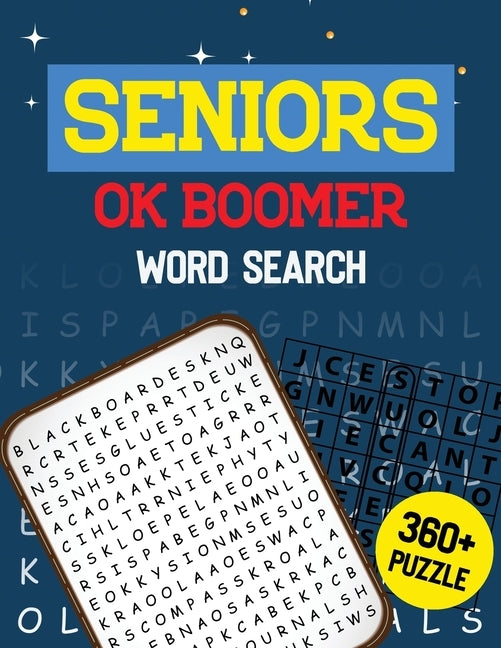 Seniors OK Boomer Word Search: 360+ Seniors Word Search Puzzle Book for Brain Exercise Game, Cleverly Hidden Word Searches Jumbo Print Puzzle Books, by Publisher, Rns Activity
