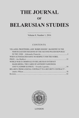 The Journal of Belarusian Studies 2016 by Centre, Ostrogorski