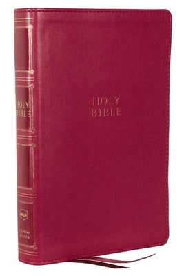Nkjv, Compact Center-Column Reference Bible, Leathersoft, Dark Rose, Red Letter, Comfort Print by 