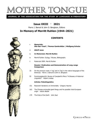 Mother Tongue XXIII: 2021 by Bancel, Pierre J.