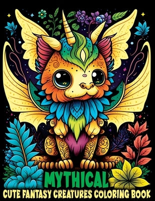Cute Fantasy Mythical Creatures Coloring Book: Adorable Animals to Color with Magical Creatures and Imaginary Worlds by Temptress, Tone
