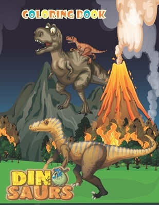 Coloring Book Dinosaurs: Fanny Dinosaurs Coloring Book for Kids Ages 4-8/ Great Gift for Boys & Girls, Large size 8.5"x11" 100 pages Paperback by Touch, Mery