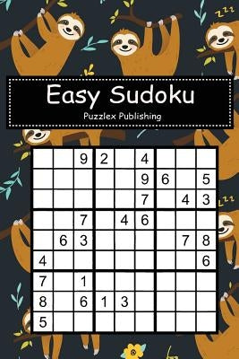 Easy Sudoku: Sudoku Puzzle Game For Beginers With Cute sloth seamless pattern cover by Puzzlex Publishing