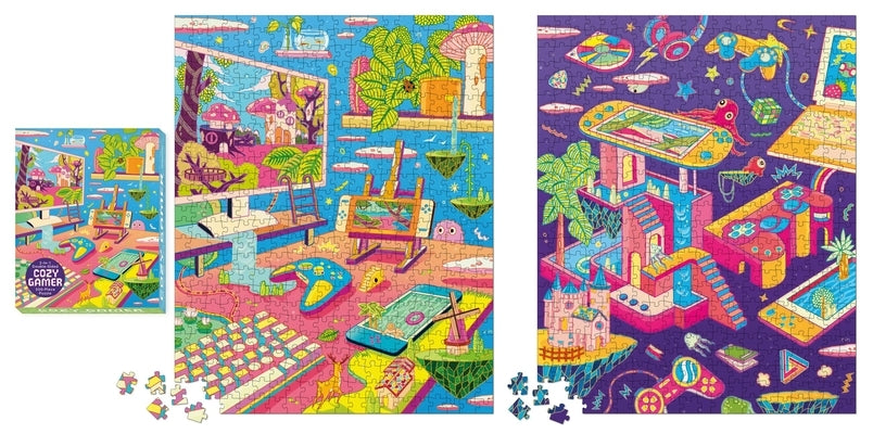 Cozy Gamer 2-In-1 Double-Sided 500-Piece Puzzle by Zeng, Yixin