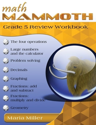 Math Mammoth Grade 5 Review Workbook by Miller, Maria