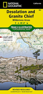Desolation and Granite Chief Wilderness Areas Map by National Geographic Maps - Trails Illust