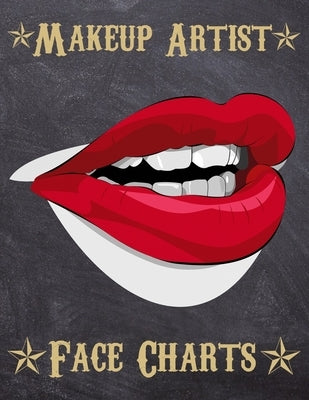 Makeup Artist Face Charts: Makeup cards to paint the face directly on paper with real make-up - Ideal for: professional make-up artists, vloggers by Dyzamora, From