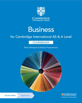Cambridge International as & a Level Business Coursebook with Digital Access (2 Years) [With eBook] by Stimpson, Peter