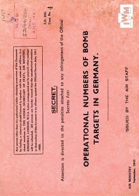 Operational Numbers of Bomb Targets in Germany Air Ministry 1940 by Air Ministry, A. I. 9.