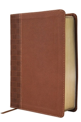Nirv, Giant Print Compact Bible, Leathersoft, Brown, Comfort Print by Zondervan