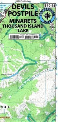 Devils Postpile Minarets Trail Map by Harrison, Tom