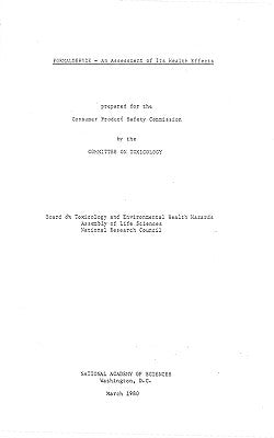 Formaldehyde - An Assessment of Its Health Effects by National Research Council