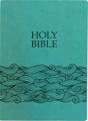KJV Holy Bible, Wave Design, Large Print, Coastal Blue Ultrasoft: (Red Letter, Teal, 1611 Version) by Whitaker House