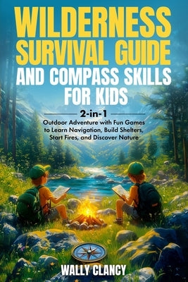 Wilderness Survival Guide and Compass Skills for Kids: 2-in-1 Outdoor Adventure with Fun Games to Learn Navigation, Build Shelters, Start Fires, and D by Clancy, Wally