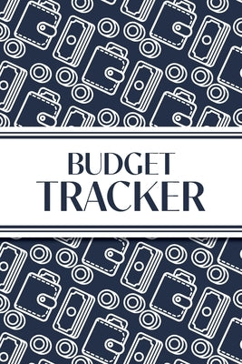 Budget Tracker (Navy and White Money Outlines): 6"x9" Monthly Finance Organizer for Expenses, Savings, and Debt; Manage Your Money Notebook by Revive Stationery