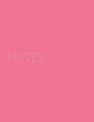 Notes: Minimalist Coral 8.5x11 Inch Wide Line Book, 110 Pages by Paperworks, Every Evelyn