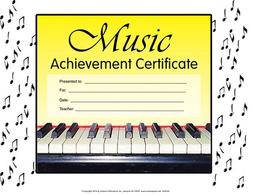 Music Achievement Certificate by 