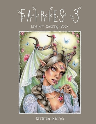 Fairies 3 Line Art Coloring Book by Karron, Christine