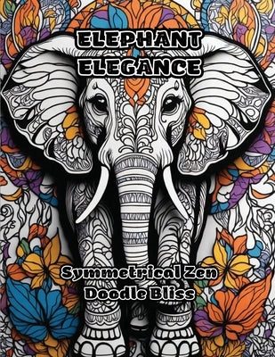 Elephant Elegance: Symmetrical Zen Doodle Bliss by Colorzen