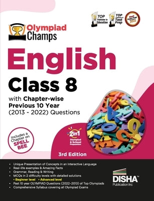 Olympiad Champs English Class 8 with Chapter-wise Previous 10 Year (2013 - 2022) Questions 5th Edition Complete Prep Guide with Theory, PYQs, Past & P by Disha Experts
