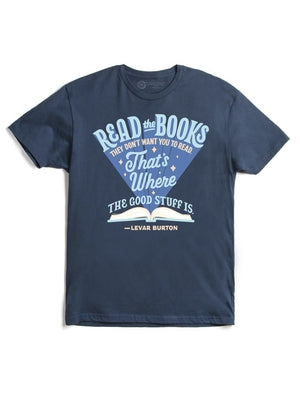 Levar Burton: Read the Books They Don't Want You to Read Unisex T-Shirt X-Large by Out of Print