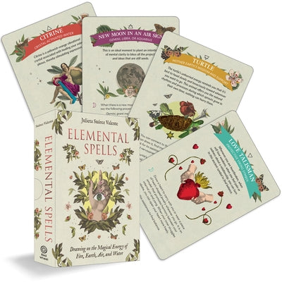 Elemental Spells: Drawing on the Magical Energy of Fire, Earth, Air, and Water (44 Full-Color Cards and 56-Page Guidebook) by Suárez Valente, Julieta